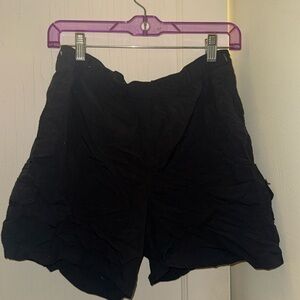 Black Nylon Columbia Cargo Shorts